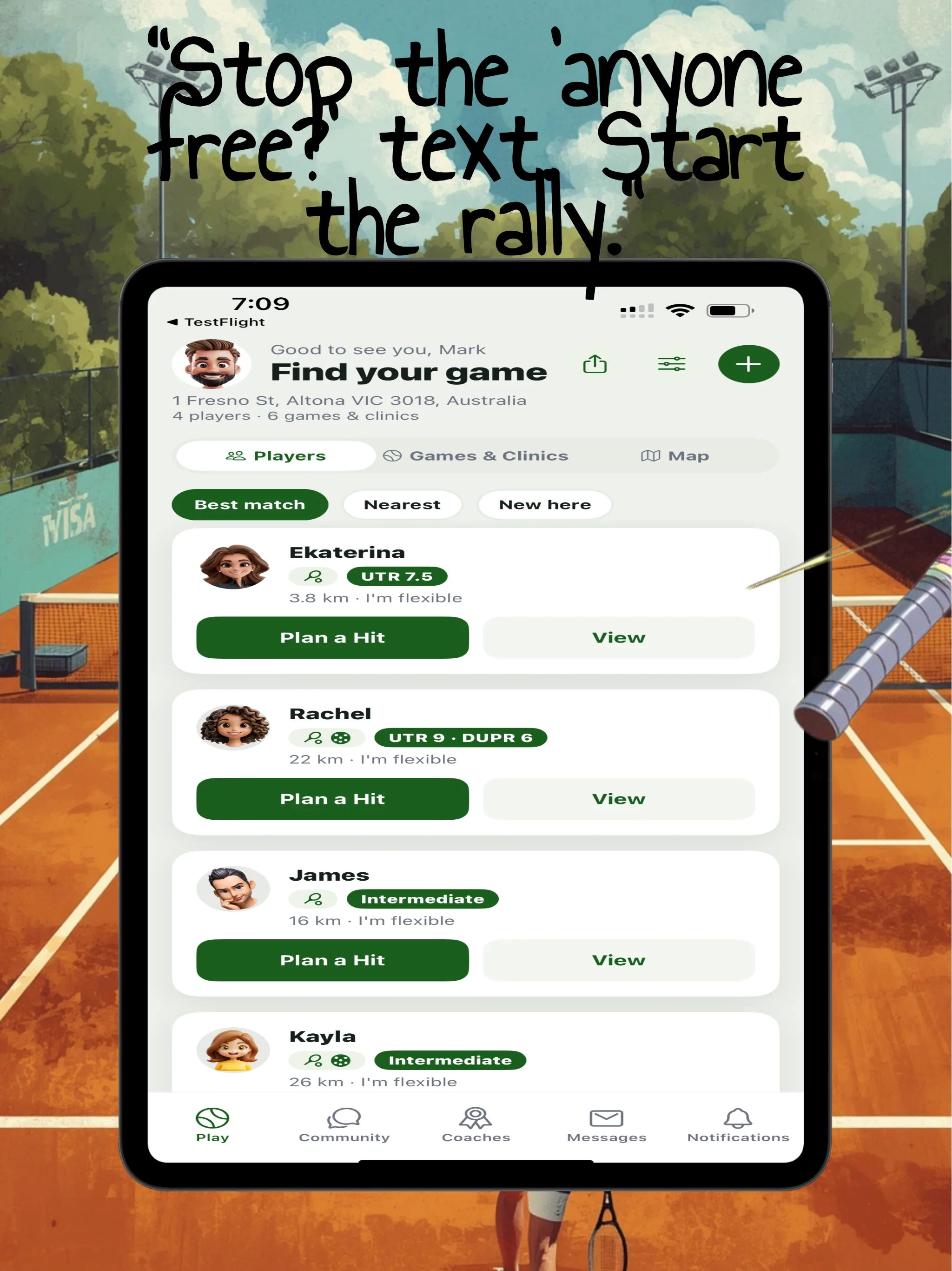Hitting Partner on iPad